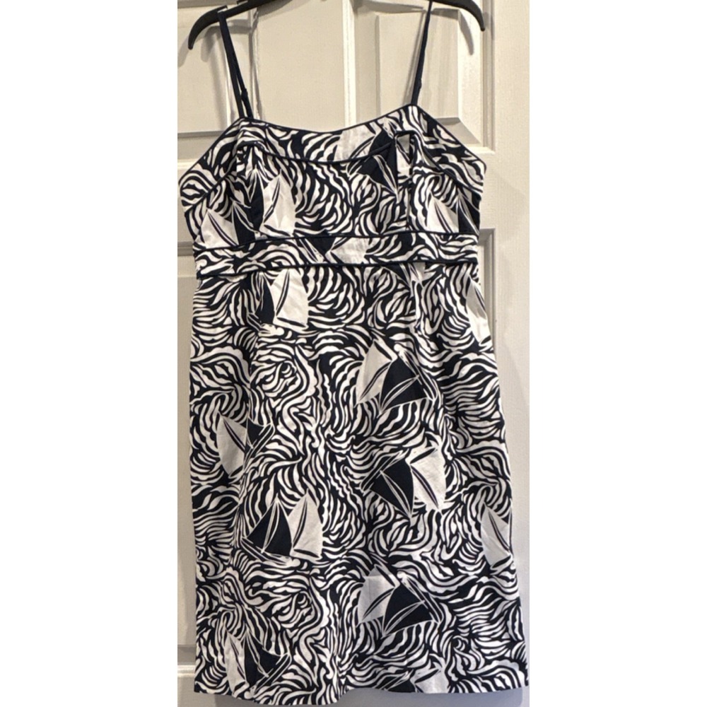 NWOT Vineyard Vines Navy White Nautical Sundress Square Neck Lined Size 6